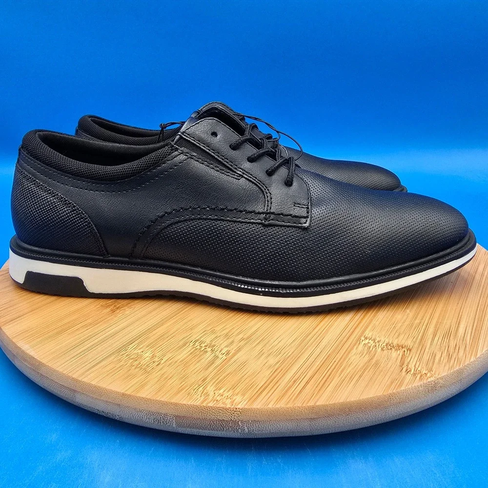 ALDO Shumen‎ Black Derby Oxford Shoes Mens 8 M New NWB Dress Casual Sneaker Sole